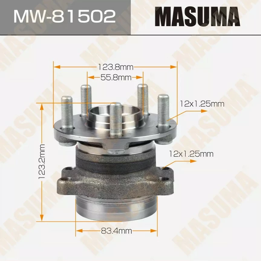 Ступичный узел задний Subaru Forester/ S13 (с ABS) Masuma MW-81502