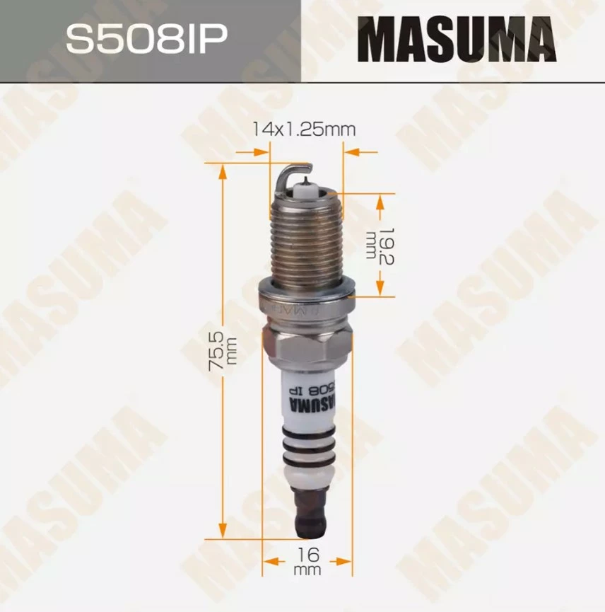 Свеча зажигания Iridium+Platinum (PFR8S8EG) (94460) Masuma S508IP