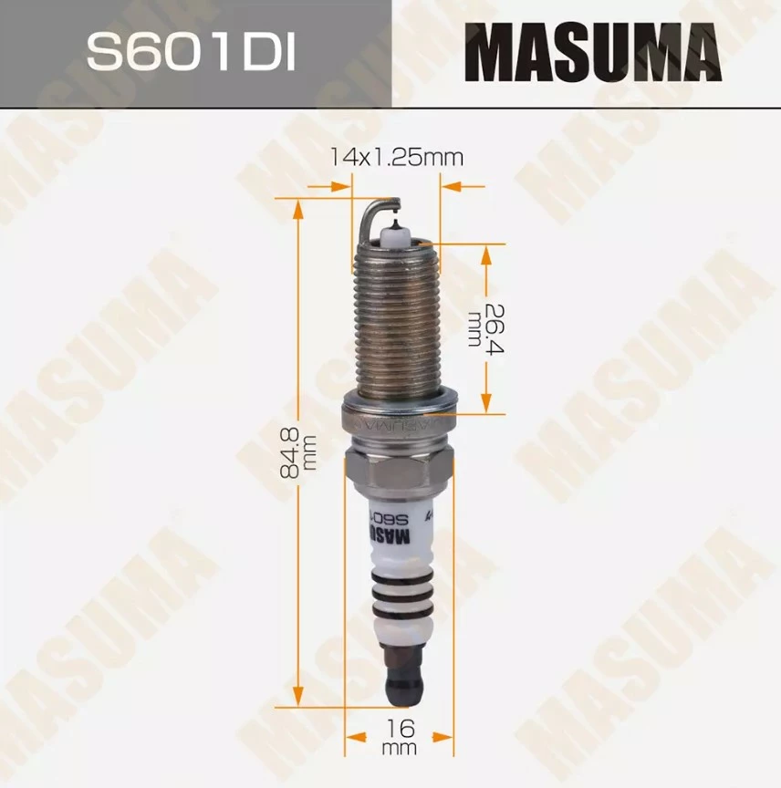 Свеча зажигания Double Iridium (DILFR6D11) Masuma S601DI