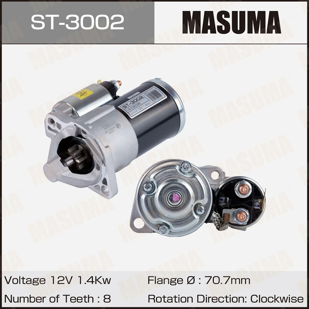 Стартер (12V/1.4KW) Masuma ST-3002