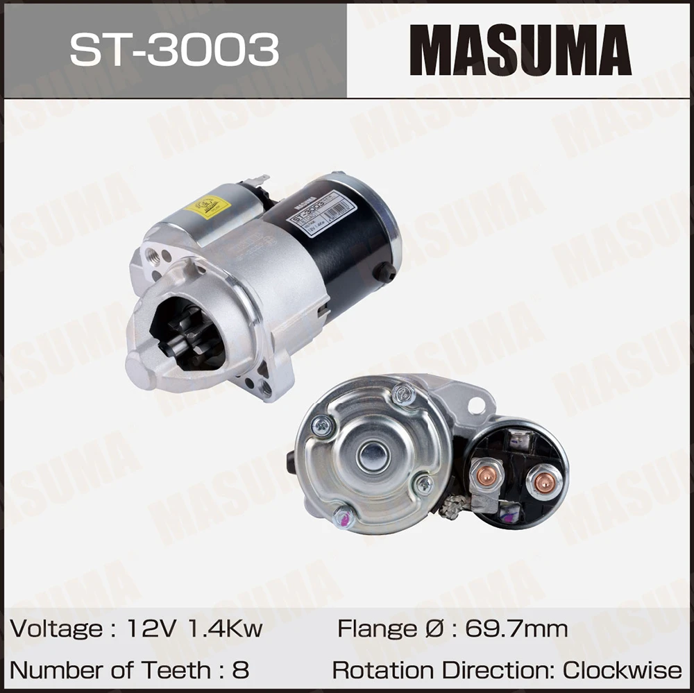 Стартер (12V/1.4KW) Masuma ST-3003