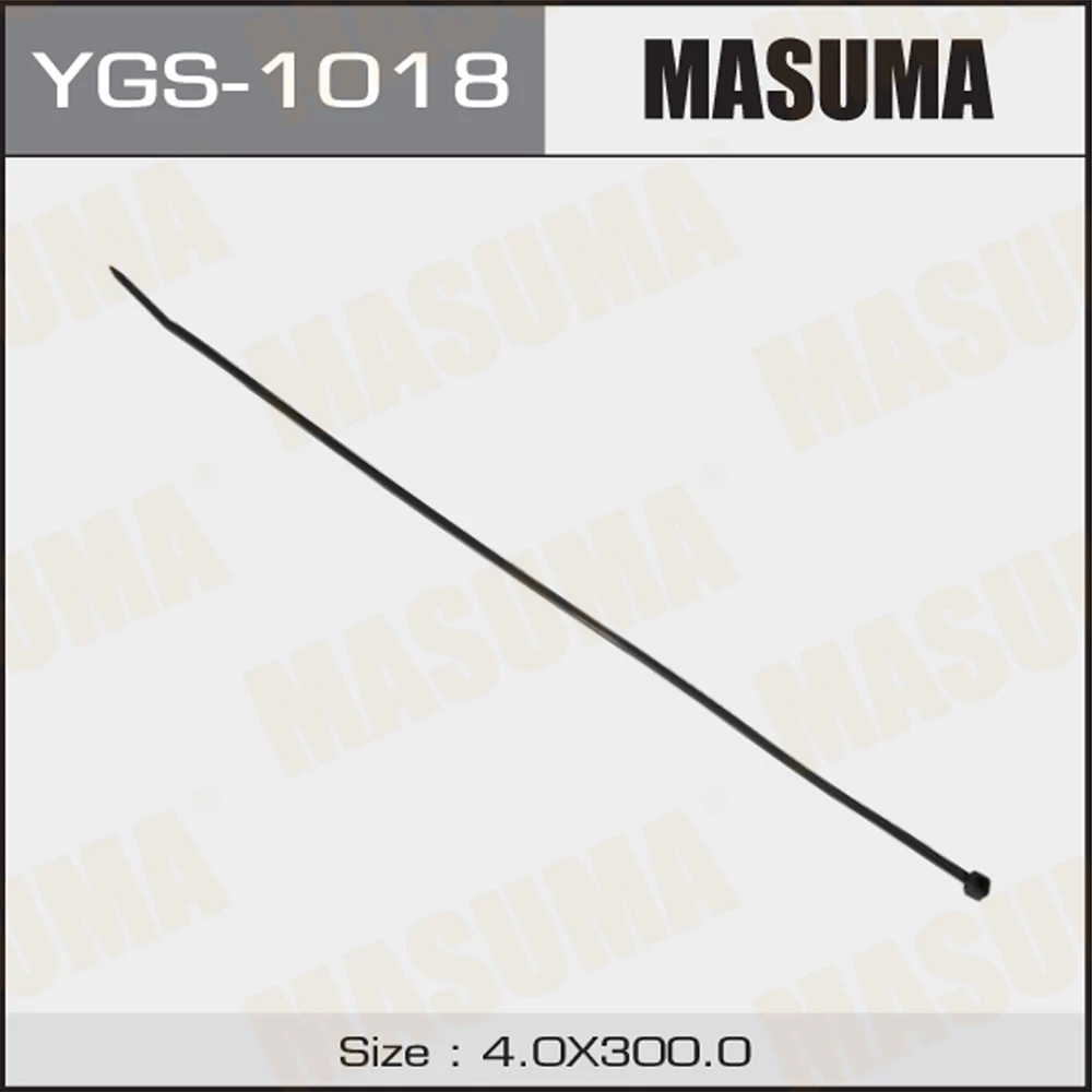 Хомут нейлоновый 4*300 мм MASUMA (черный, цена за 1шт. отгрузка кратно100 шт) (100 шт.)