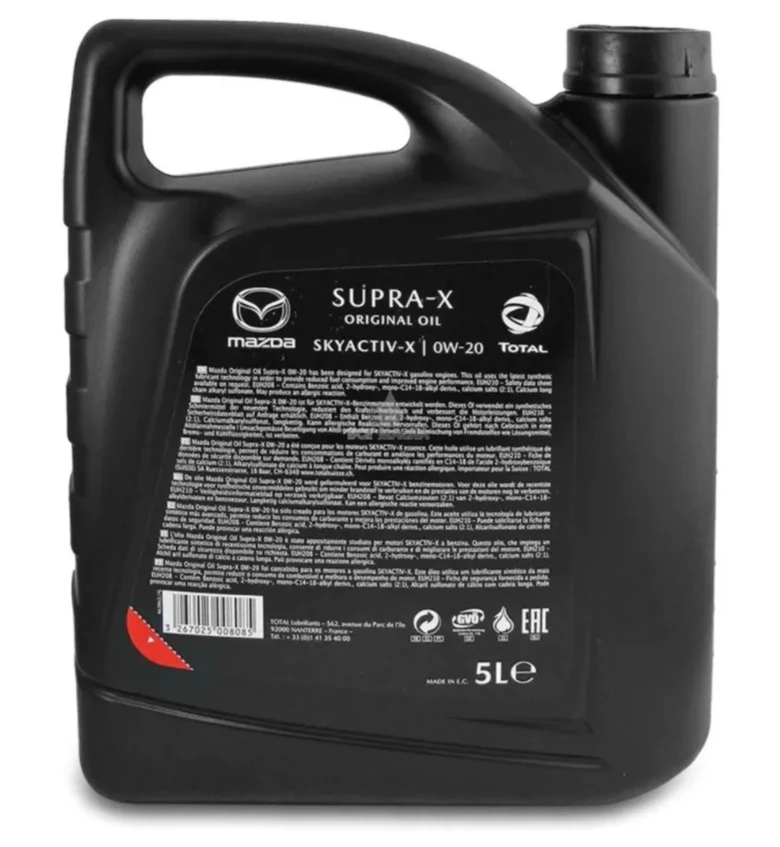 Моторное масло Mazda Original Oil Supra X 0W-20 синтетическое 5 л (арт. 8300771785)