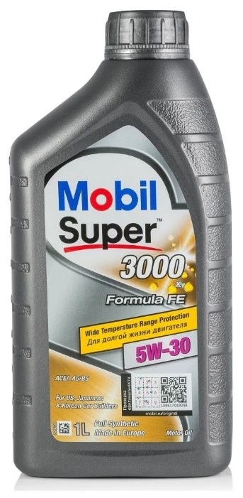 Моторное масло Mobil Super 3000 Formula Fe 5W-30 синтетическое 1 л