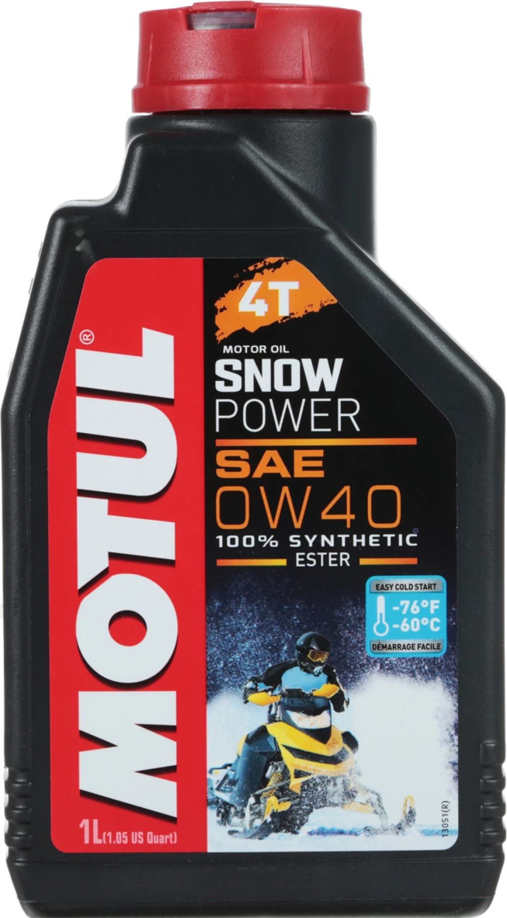 Моторное масло 4-х тактное Motul Snowpower 4T 0W-40 синтетическое 1 л