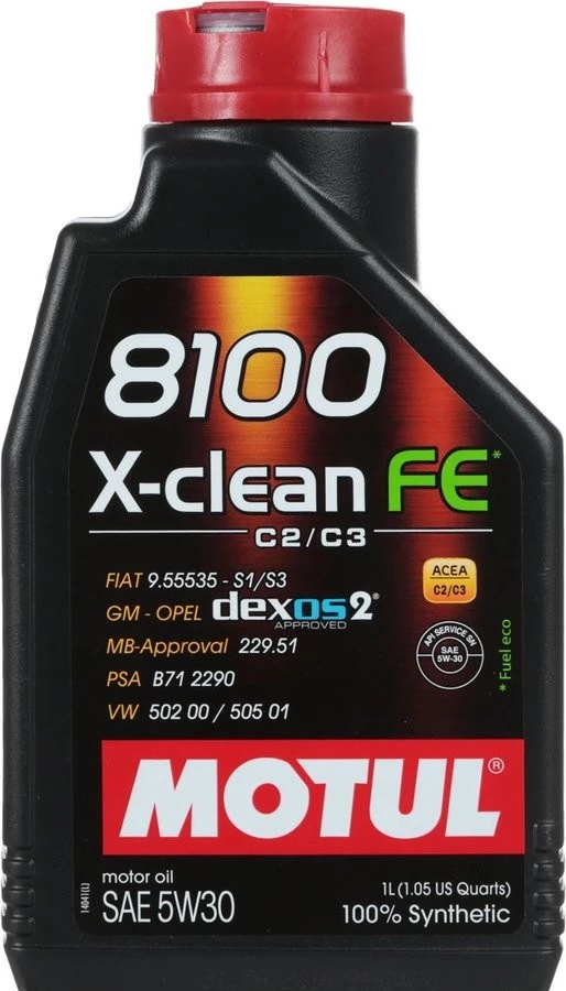 Моторное масло Motul 8100 X-Clean EFE 5W30 синтетическое 1 л