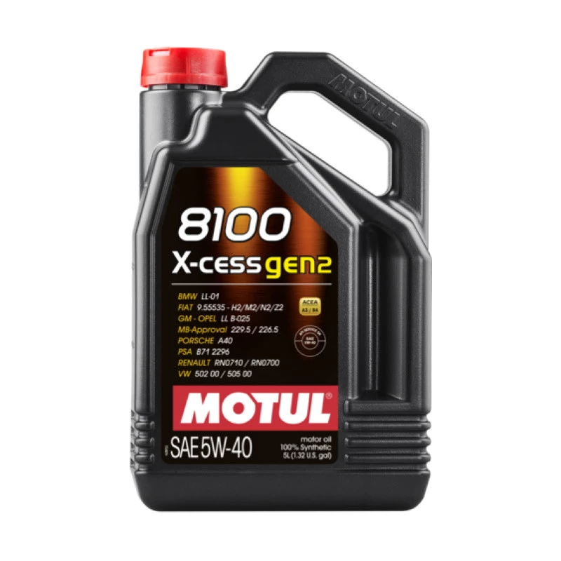 Моторное масло Motul 8100 X-cess GEN2 5W-40 синтетическое 5 л