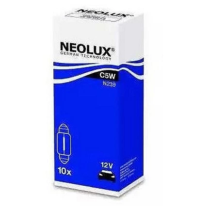 Лампа галогенная NEOLUX C5W 12V 5W, N239, 1 шт
