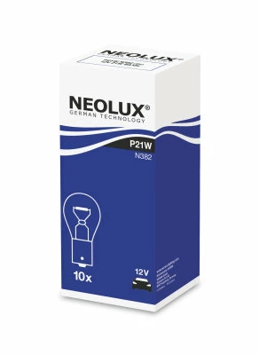 Лампа галогенная NEOLUX Standard P21W (BA15s) 12V 21W, N382, 1 шт