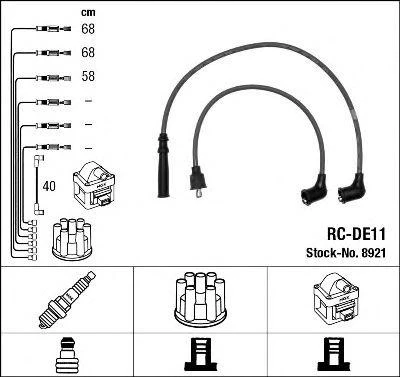 Комплект высоковольтных проводов NGK 8921