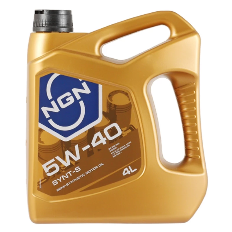 Моторное масло NGN Synt-S 5W-40 полусинтетическое 4 л
