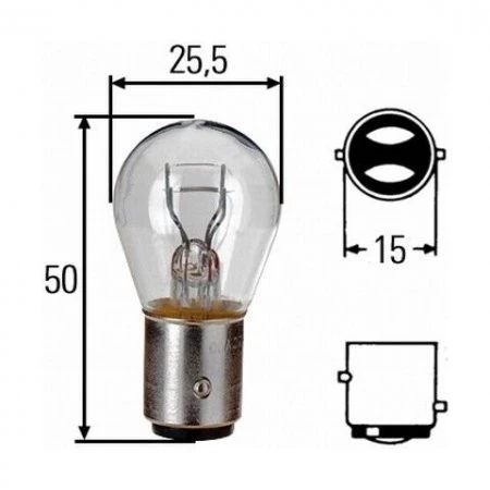 Лампа подсветки P21/5W 24V 21/5W NARVA (2-х нитьевая, стоп-сигнал, габариты)