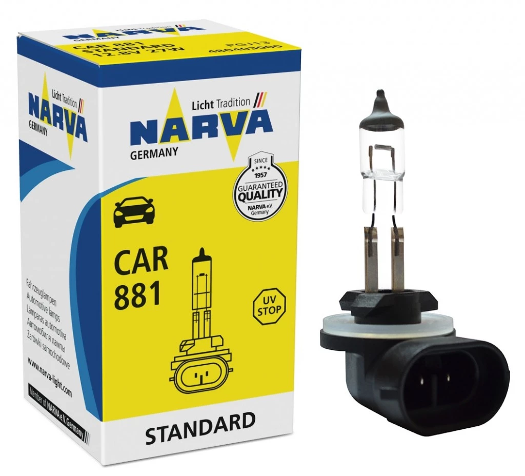 Лампа галогенная Narva Standart H27W/2 (PGJ13) 12V 27W, 48040, 1 шт