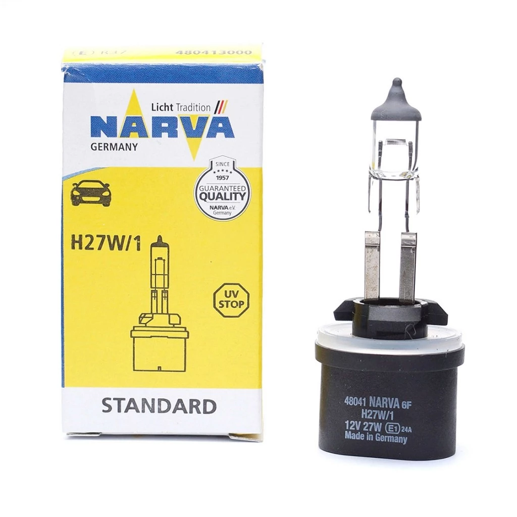 Лампа галогенная Narva Standart H27W/1 (PG13) 12V 27W, 48041, 1 шт