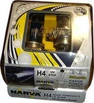 Лампа галогенная H4 12V 60/55W NARVA (Range Power White, голубой спектр, бокс) (2 шт.)