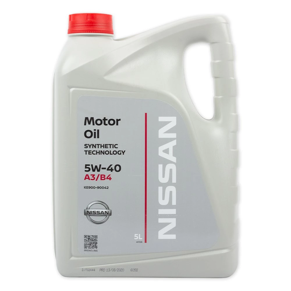 Моторное масло Nissan Motor Oil 5W-40 синтетическое 5 л.
