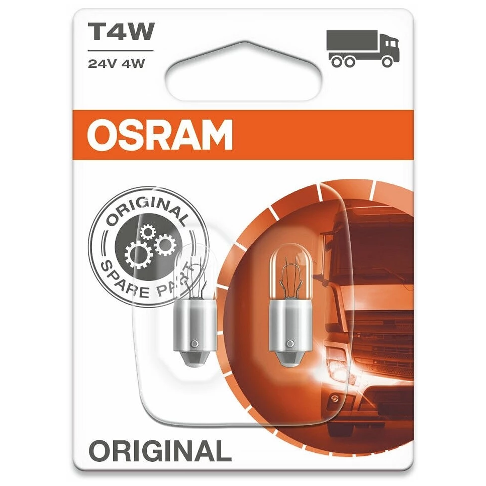 Лампа галогенная Osram T4W 24V 4W, 3930, 1 шт