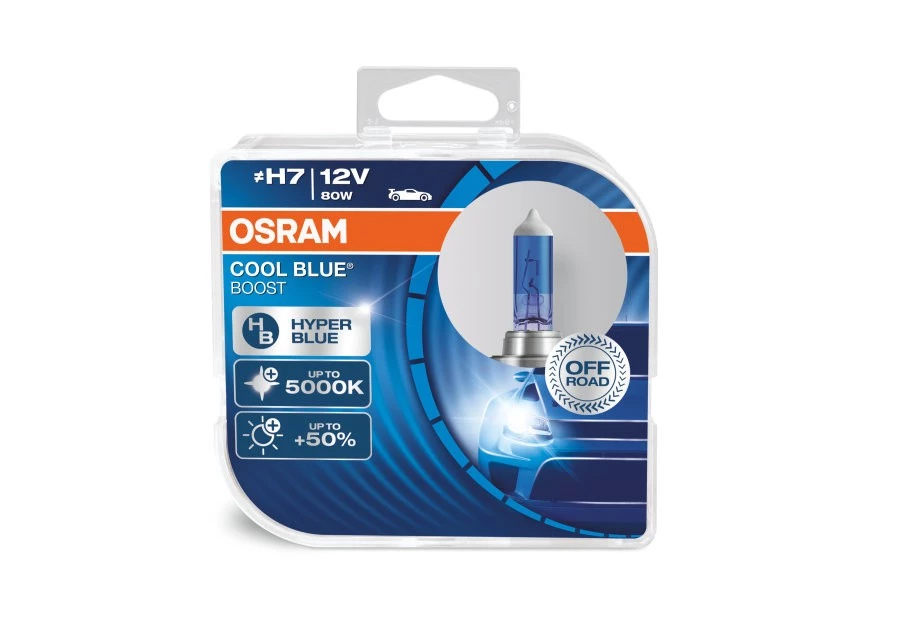 Лампа галогенная Osram Cool Blue Boost H7 (PX26d) 12V 55W, 62210CBB-HCB, 2 шт