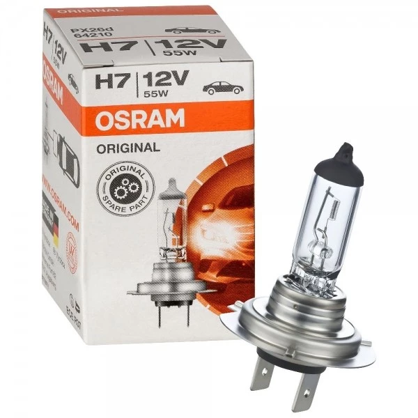 Лампа галогенная Osram Original H7 (PX26d) 12V 55W, 64210, 1 шт
