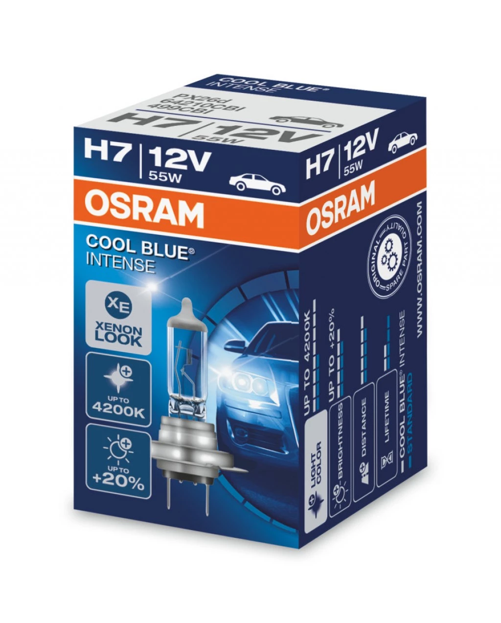 Осрам h7. Лампа h7 Osram арт. 64210. Осрам h7 cool Blue intense. Лампа Osram h7 12v 55w 64210. Галогеновые лампы h7 Osram.