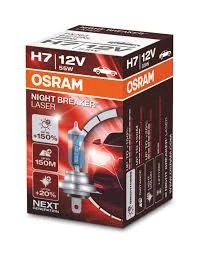Лампа галогенная H7 12V 55W OSRAM Night breaker laser (+150% света) (1 шт.)