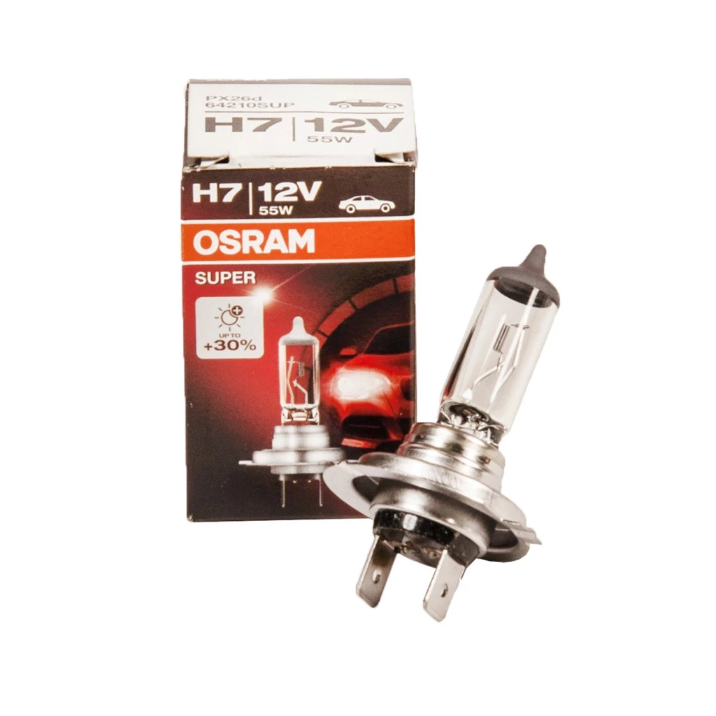 Лампа галогенная Osram Super H7 (PX26d) 12V 55W, 64210SUP, 1 шт