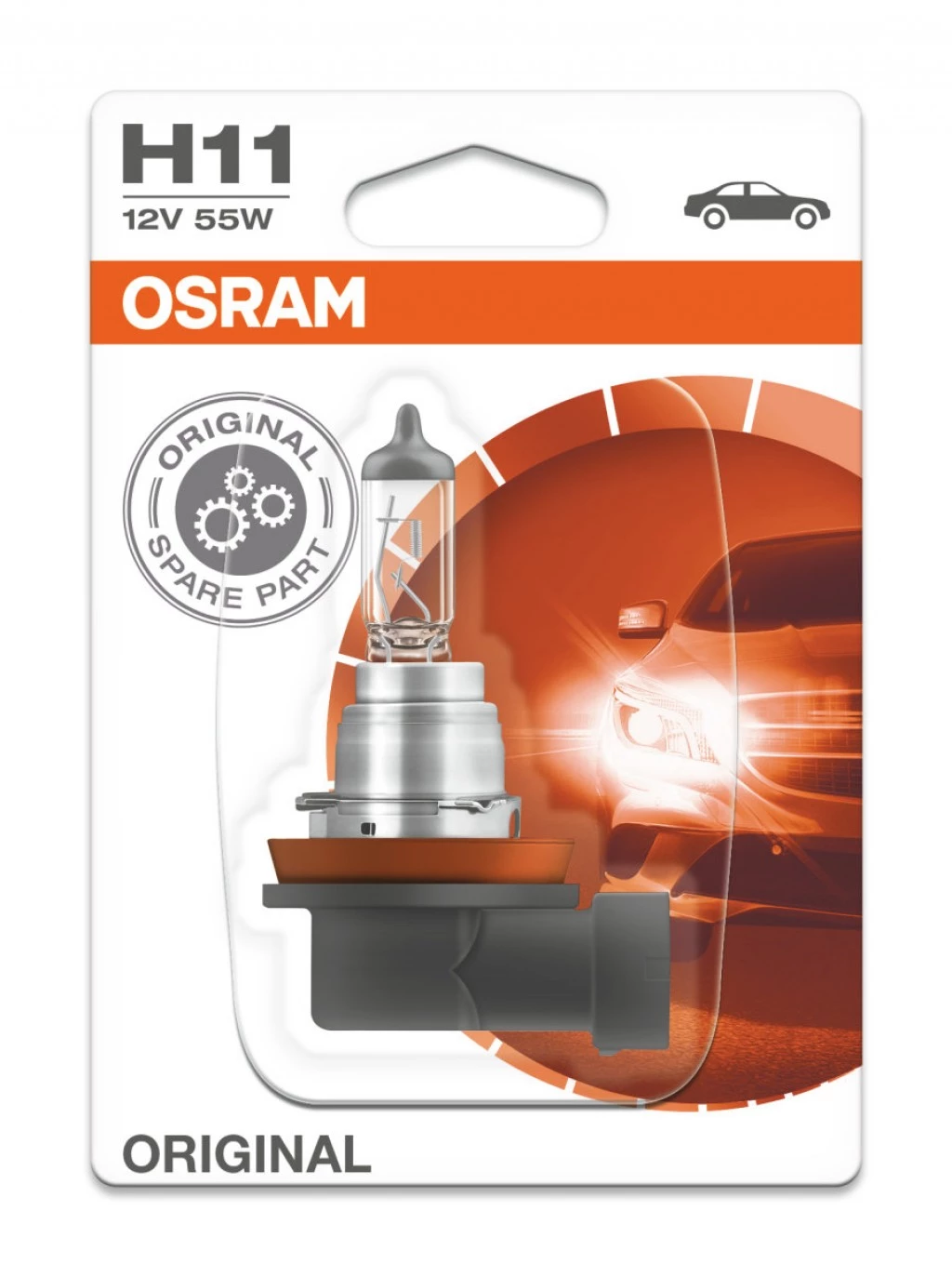 Лампа галогенная Osram Original H11 (PGJ19-2) 12V 55W, 64211-01B, 1 шт