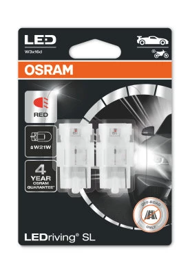 Лампа светодиодная Osram W21W 12V, 7505DRP-02B, 2 шт