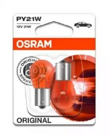 Лампа галогенная Osram P21W 12V 21W, 7507-02B, 2 шт
