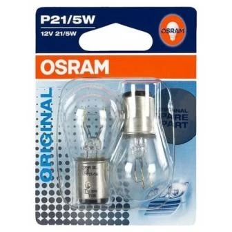 Лампа подсветки P21/5W 12V 21/5W OSRAM (блистер) (2 шт.)