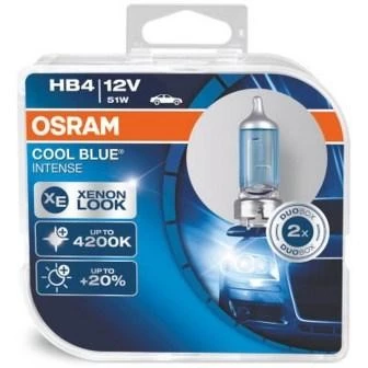 Лампа галогенная HB4 12V 51W OSRAM Cool blue Intense (+20% света) (2 шт.)