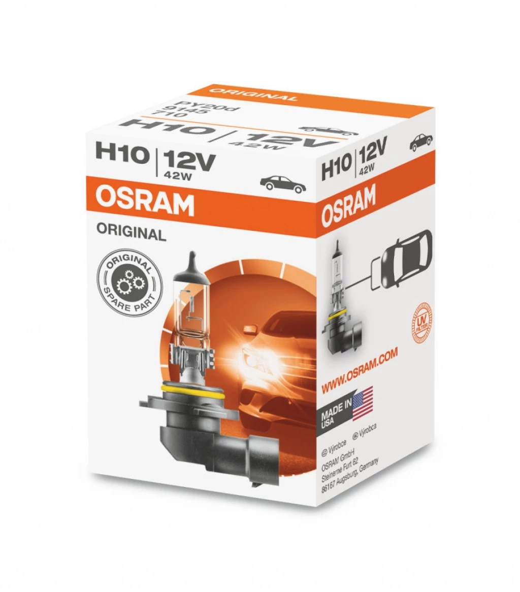 Лампа галогенная Osram Original H10 (PY20d) 12V 42W, 9145, 1 шт
