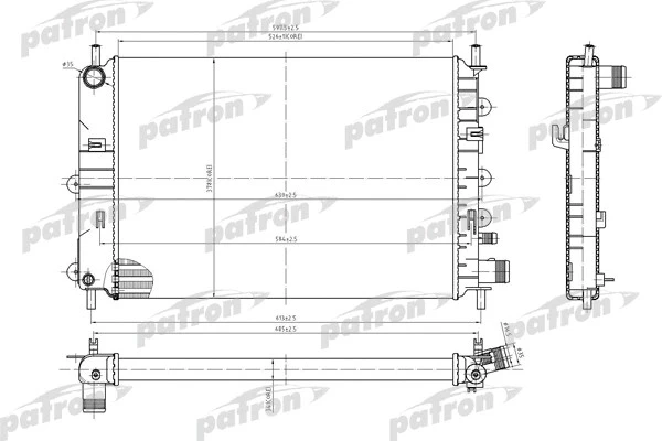 Радиатор системы охлаждения FORD: ESCORT, ORION 1.8D/TD, 90- Patron PRS3434