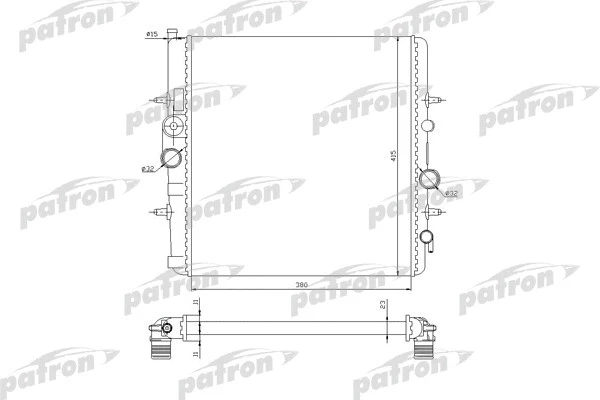 Радиатор системы охлаждения Patron PRS3506