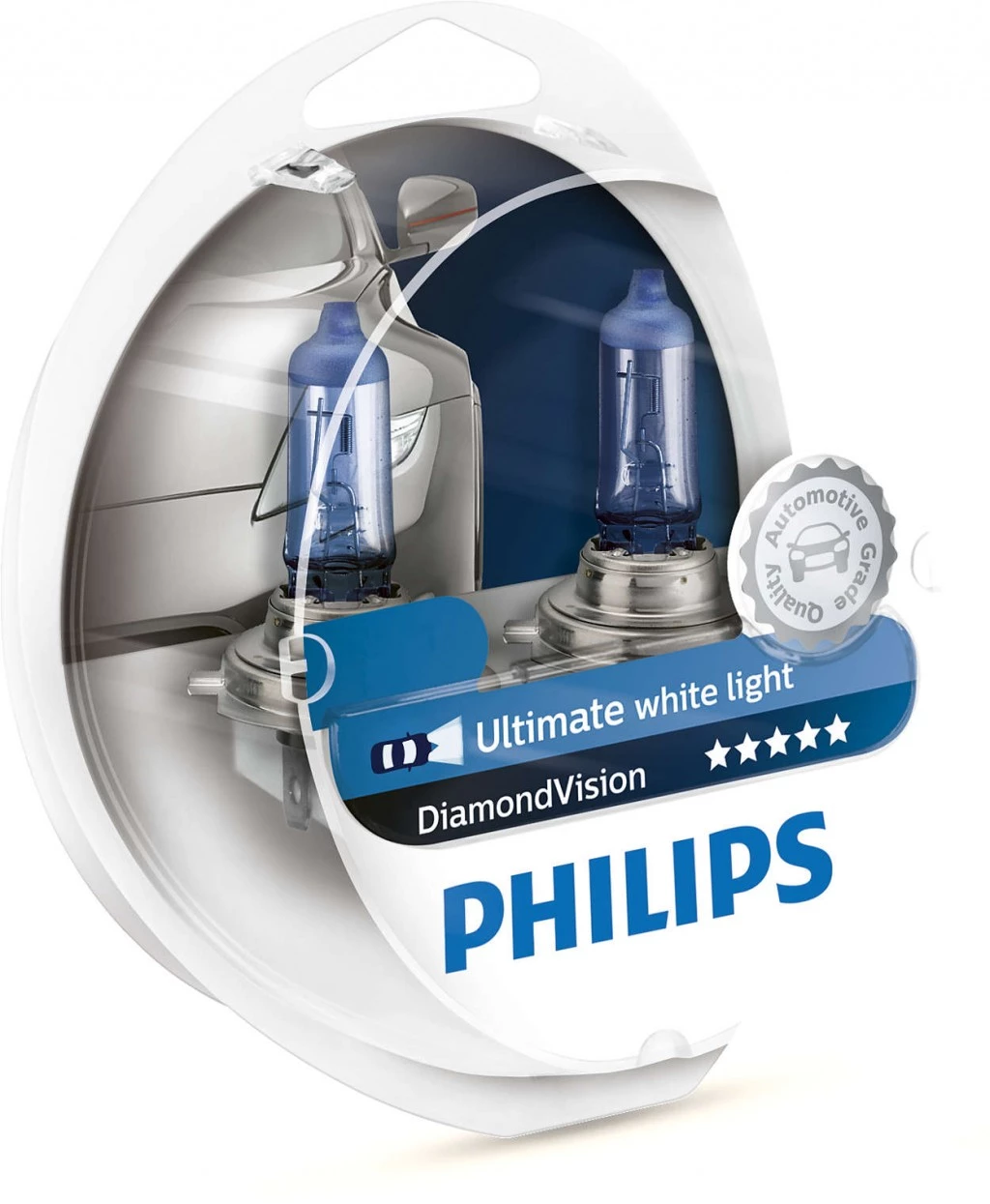 Лампа галогенная Philips Diamond Vision H1 (P14,5s) 12V 55W, 12258DVS2, 2 шт
