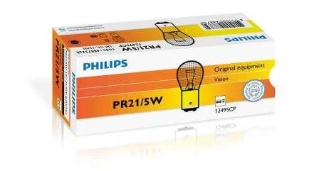 Лампа галогенная Philips PR21/5W 12V 5W, 12495CP, 1 шт