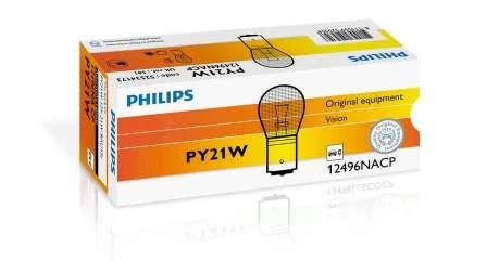 Лампа галогенная Philips PY21W 12V 21W, 12496NACP, 1 шт