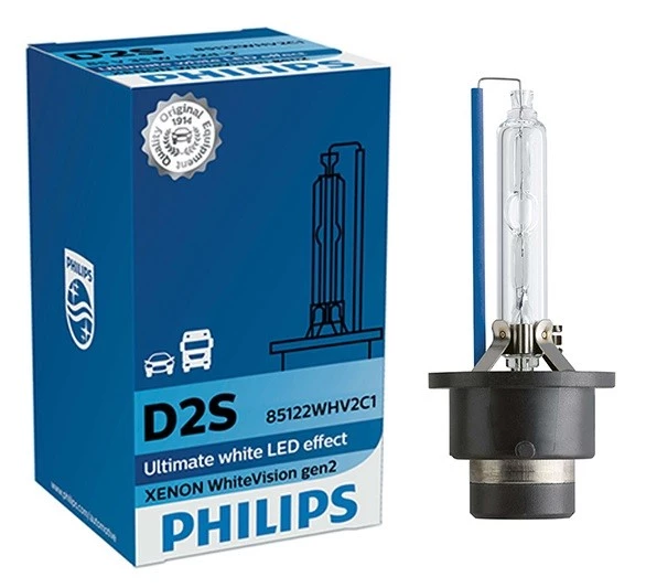 Лампа ксеноновая Philips Xenon White Vision gen2 D2S (P32d-2) 85V 35W, 85122WHV2C1, 1 шт