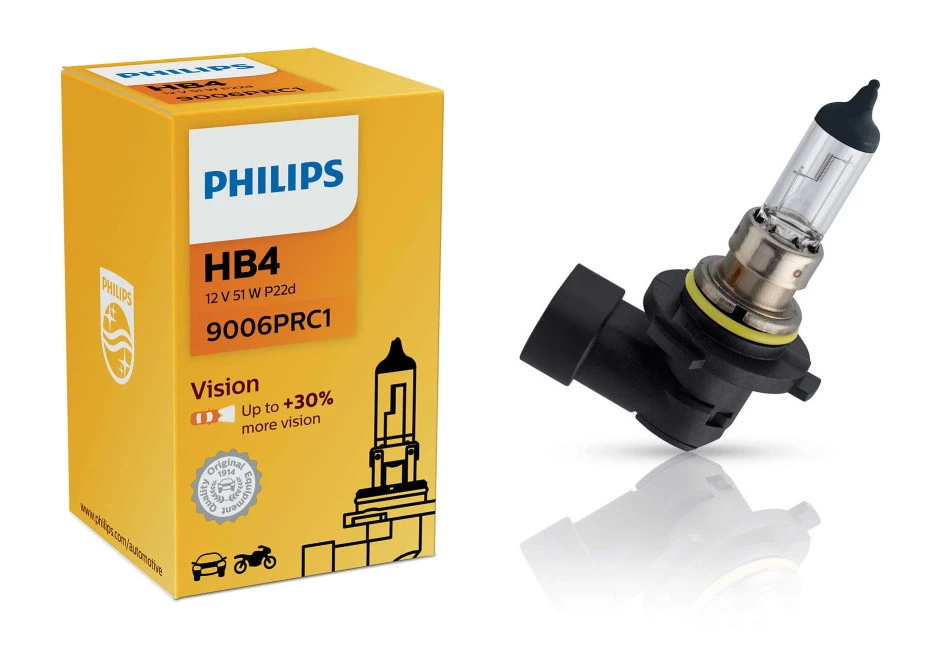Лампа галогенная Philips Vision HB4 (P22d) 12V 55W, 9006PRC1, 1 шт
