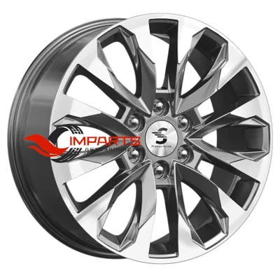 Колесный диск Premium Series 8x20/6x139,7 ET38 D67,1 КР007 (Pajero Sport) Diamond Gloss Graphite