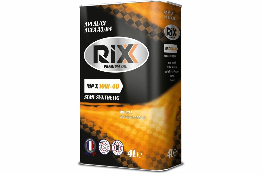 Моторное масло RIXX MP X 10W-40 полусинтетическое 4 л