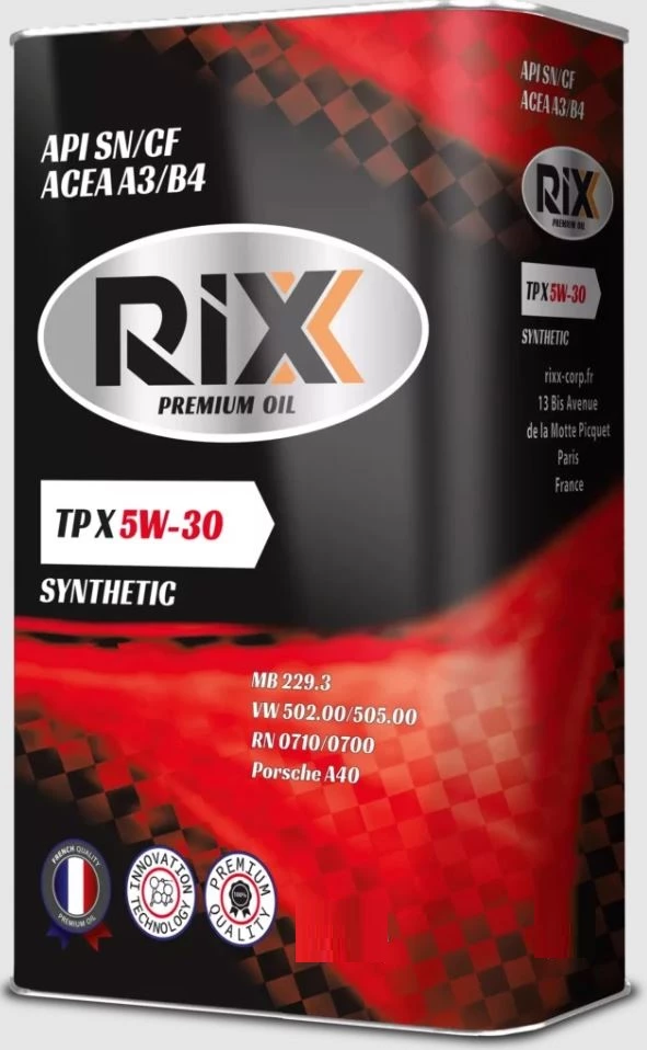 Моторное масло RIXX TP X 5W-30 синтетическое 1 л