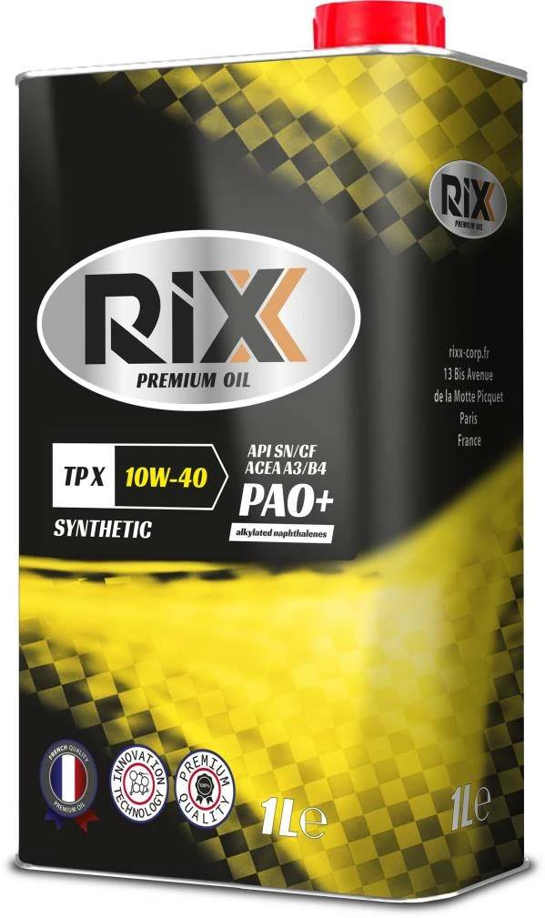 Моторное масло RIXX TP X 10W-40 синтетическое 1 л