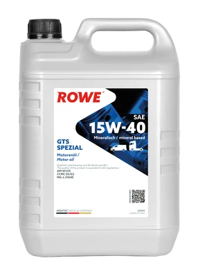 Моторное масло ROWE Hightec GTS Spezial SAE 15W-40 5л