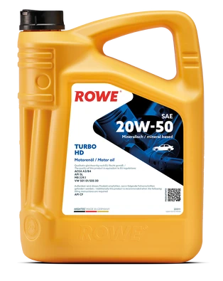 Моторное масло ROWE Hightec Turbo HD SAE 20W-50 5л