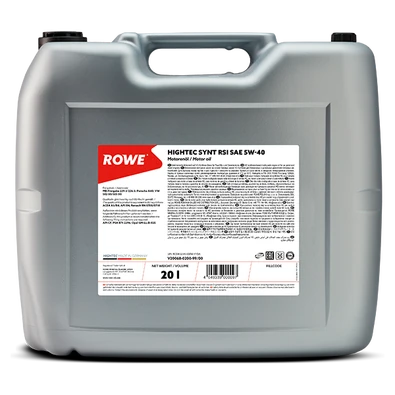 Моторное масло ROWE Hightec Synt RSI SAE 5W-40 20л