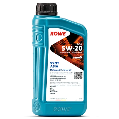 Моторное масло ROWE Hightec Synt ASIA SAE 5W-20 1л
