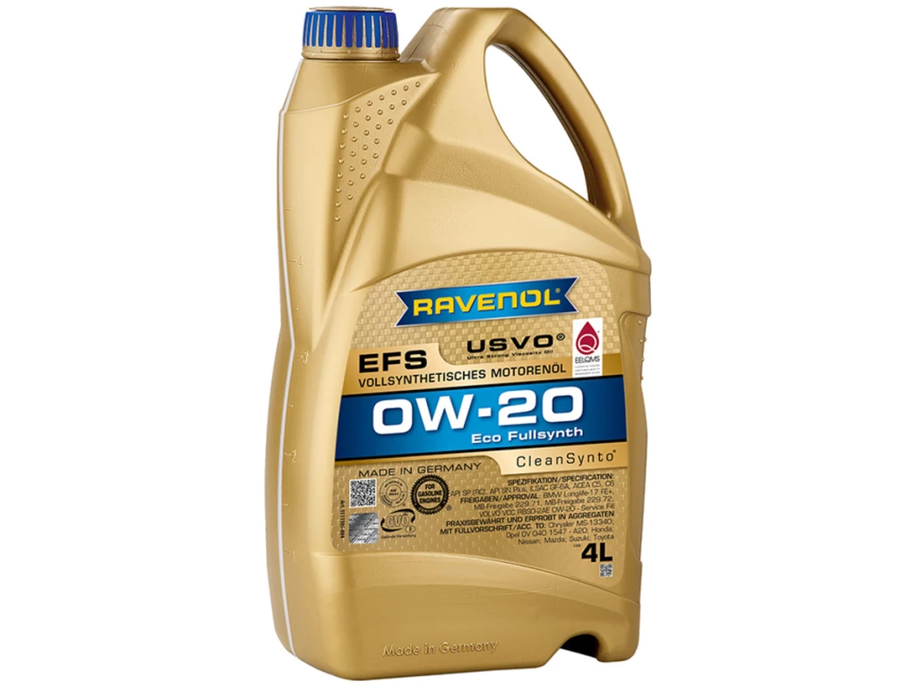 Моторное масло Ravenol EFS EcoFullSynth 0W-20 синтетическое 4 л