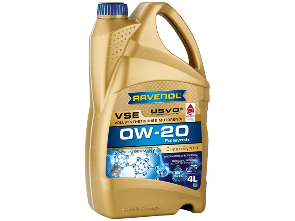 Моторное масло Ravenol VSE 0W-20 синтетическое 4 л