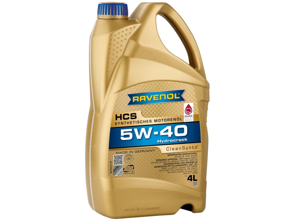 Моторное масло Ravenol HCS 5W-40 синтетическое 4 л
